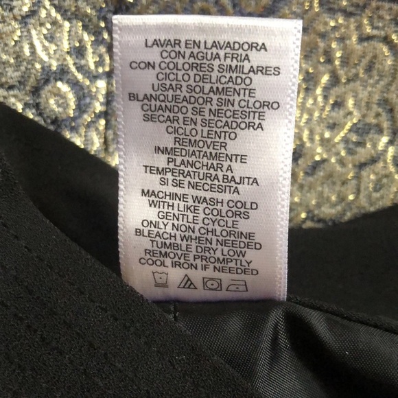 Narcisco Rodriguez for Design Nation Blue Gold Brocade Skirt 4 - Picture 9 of 9